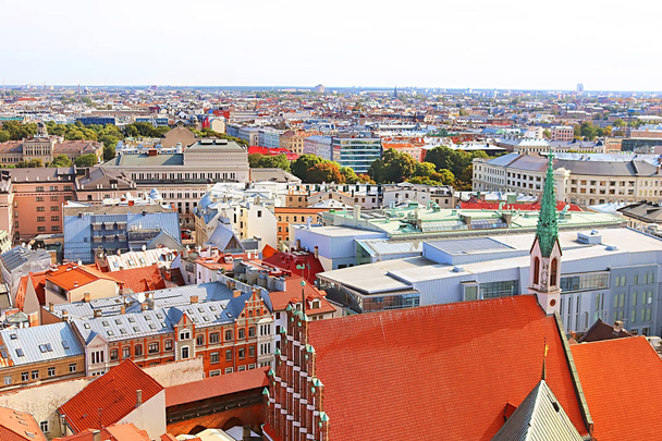View of old town and St. John's Church, Riga, Latvia - Photo, Image