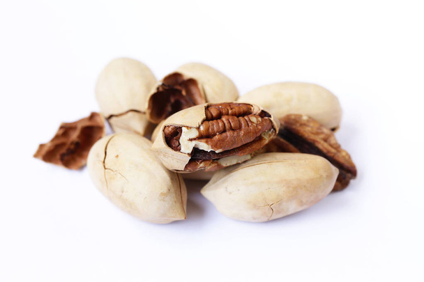 přírodní bio pekanové ořechy inshell ořechy - Fotografie, Obrázek