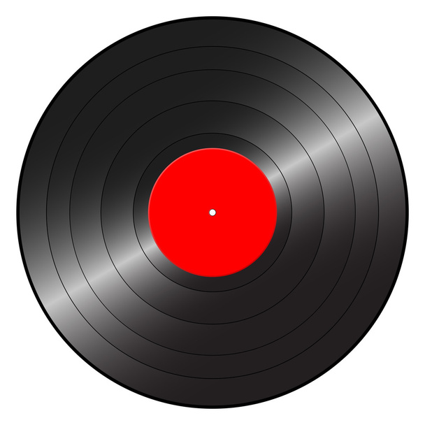 Gramophone record red - Vector, afbeelding