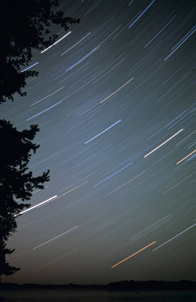 Long exposure star trails. - Photo, Image