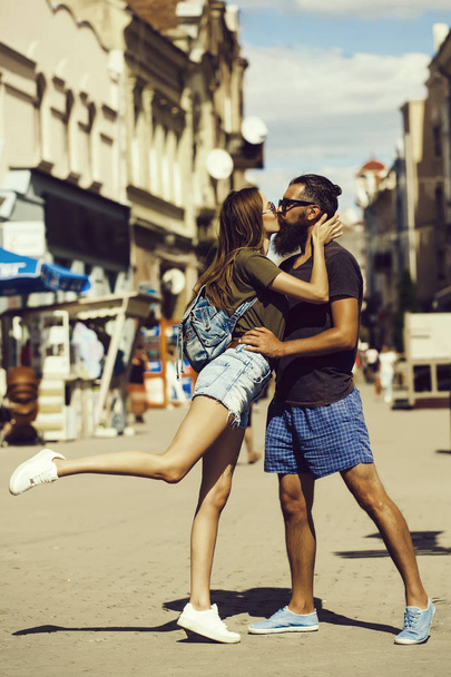 love and romance, couple in love, friendship and relations, summer - Фото, зображення