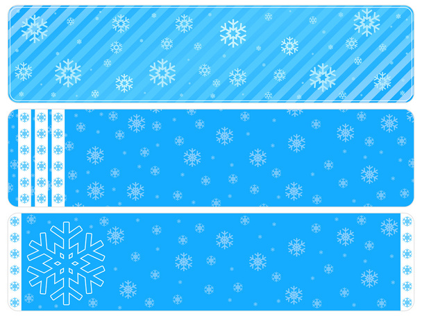 Snowflake vector baner backgrounds - Vetor, Imagem