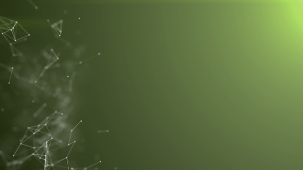 nanotecnología abstracto plexo verde fondo de color amarillo, redes sociales sin fisuras con espacio de copia animado en bucle perfecto uhd 4k 3840 2160
 - Metraje, vídeo
