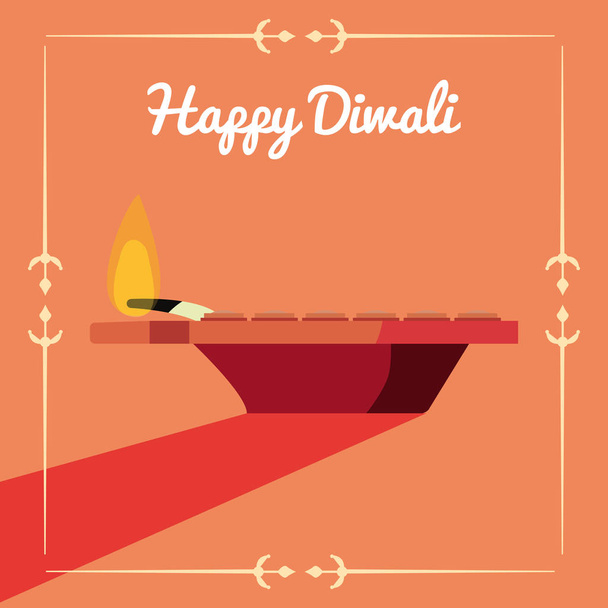 Felice celebrazione del Diwali - Vettoriali, immagini