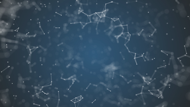 visualización de big data, nanotecnología abstracta fondo de plexo de color SteelBlue, red global de nanotecnología de malla con espacio de copia animado en bucle perfecto uhd 4k 3840 2160
 - Metraje, vídeo