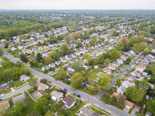 Luchtfoto van Parkville huizen in Baltimore County, Maryland.. - Foto, afbeelding
