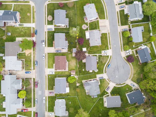 Αεροφωτογραφία του Parkville σπίτια στην κομητεία Βαλτιμόρη, Μέριλαντ.. - Φωτογραφία, εικόνα