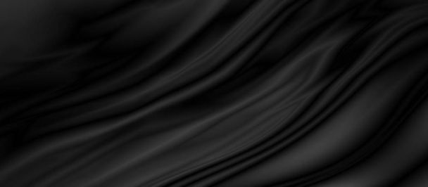Fondo de tela de lujo negro con espacio de copia - Foto, imagen