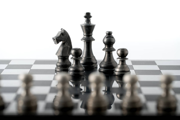 Chess business concept, leader teamwork & success - Фото, изображение