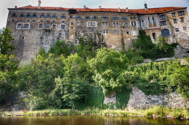 romantyczny zamek Český Krumlov w Republice Czeskiej - Zdjęcie, obraz