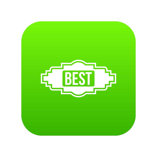 Best label icon digital green - Vector, Image