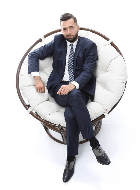 businessman sitting in a comfortable chair - Photo, Image