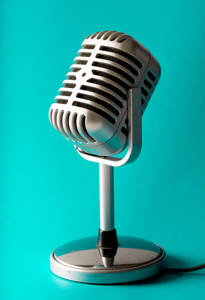 Styl Vintage mikrofon w studio - Zdjęcie, obraz
