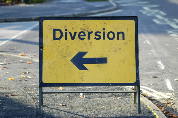 Diversion sign - Photo, Image
