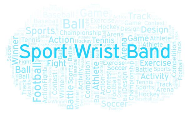 Sport Armband Wortwolke. nur mit Text gemacht. - Foto, Bild
