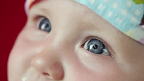 Baby gezicht 9 maanden close-up - Video