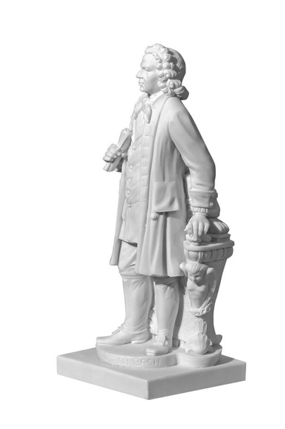 μαρμάρινο άγαλμα ενός ανθρώπου πάνω σε λευκό φόντο - Φωτογραφία, εικόνα
