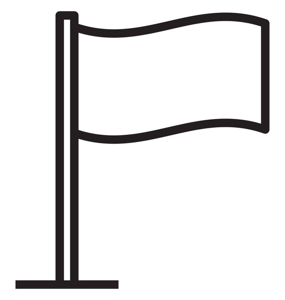 Location flag, flag Isolated Vector Icon can be easily edit and modify  - Vektor, obrázek