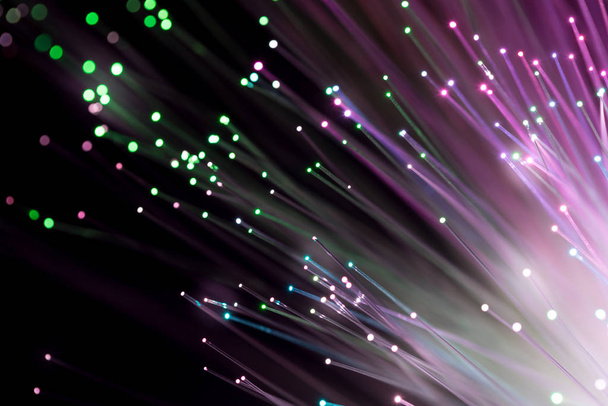 Fiber optics, abstract & blur background - Photo, Image