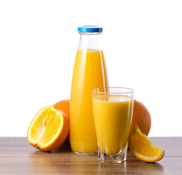 sok pomarańczowy i owoców - Zdjęcie, obraz