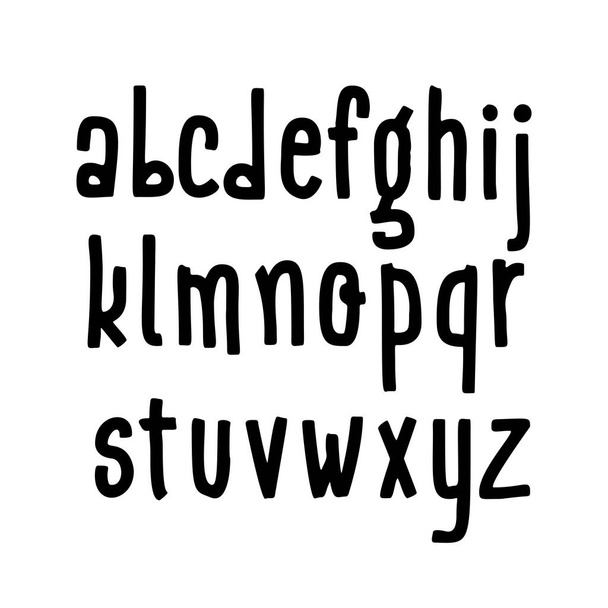 Hand drawn typeface set isolated on white. Vector logo font. Typography alphabet for your designs: logo, typeface, card, wedding invitation. - Vektori, kuva