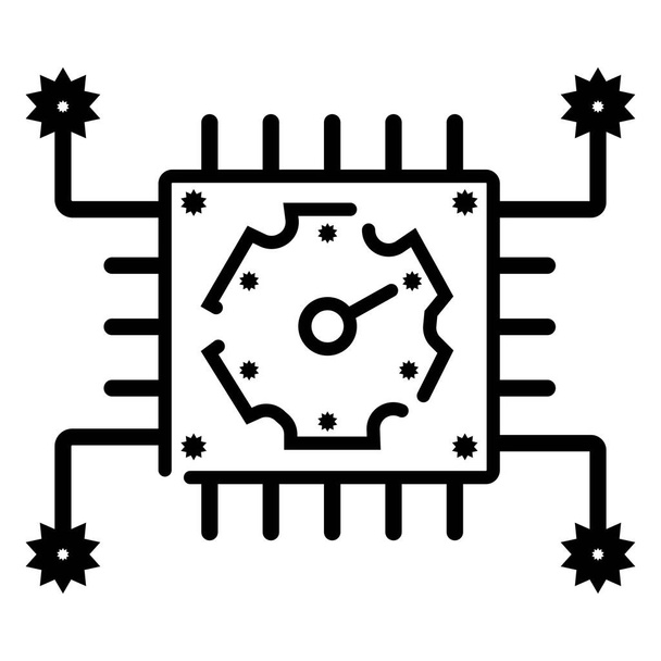 Algoritmo icono de vector en blanco y negro
 - Vector, Imagen