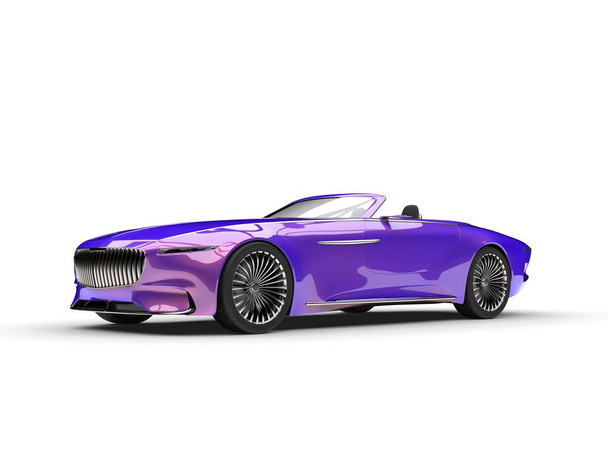 metallisch lila modernes Cabrio-Konzeptfahrzeug - Beauty Shot - Foto, Bild
