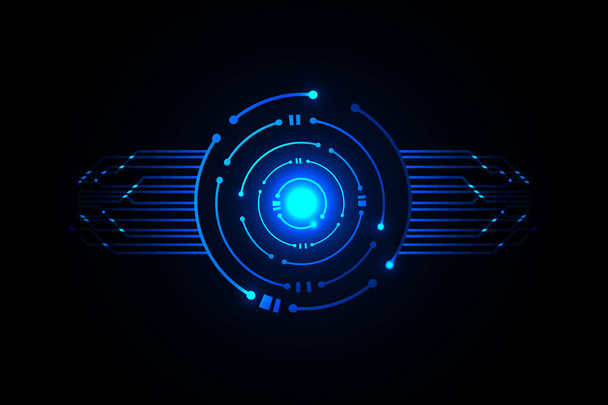 Цифровая технология круга, шаблон логотипа
 - Вектор,изображение