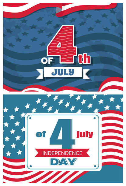 4 of July Event in United States Symbolizing Unity - ベクター画像