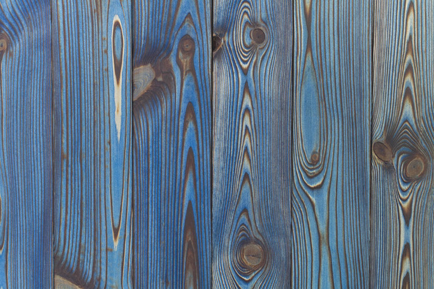 Old blue wood background, rustic wooden surface with copy space - Фото, зображення
