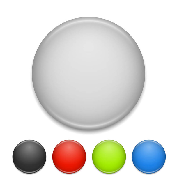 Шаблон вектора бейджа пустой круглый белый и цветной
. - Вектор,изображение