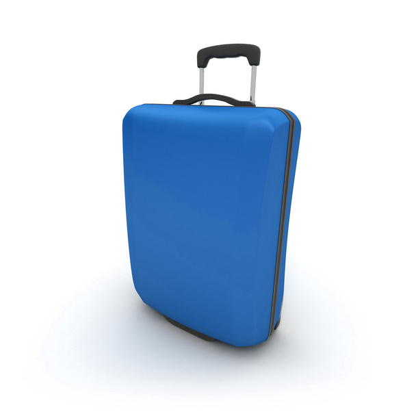 Blue trolley suitcase - Φωτογραφία, εικόνα