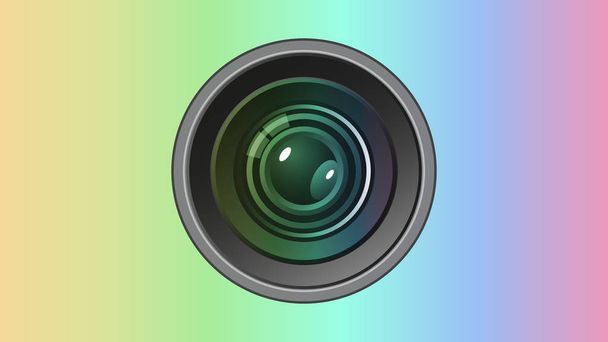 Vector lens with lenses and highlights. EPS 10. - Вектор,изображение