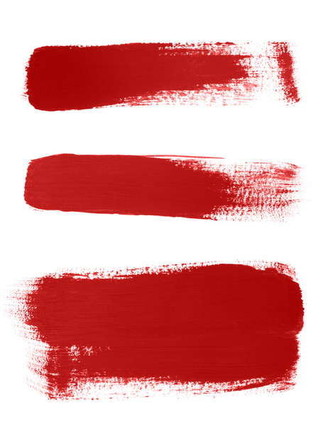 Красные мазки кистью на белом фоне
 - Фото, изображение