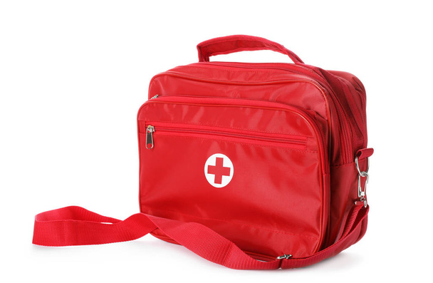 First aid kit on white background. Health care - Foto, afbeelding