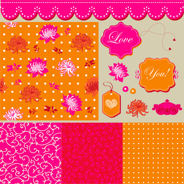 Bright floral pattern - Vector, Image