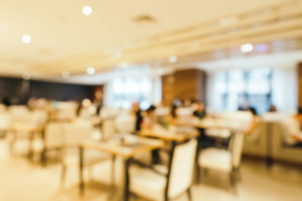 Abstract blur and defocused breakfast buffet in hotel restaurant and coffee shop cafe interior for background - 写真・画像