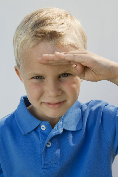 Young Boy Saluting - Foto, Imagem
