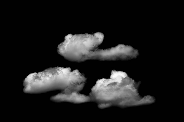 weiße flauschige Wolken am blauen Himmel Hintergrund. - Foto, Bild