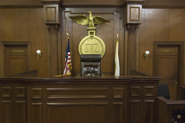Scales Behind Judge's Chair - Foto, Bild