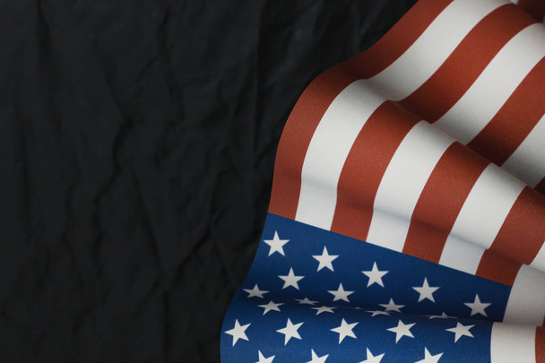 Veterans Day  concept united states of America flag on black background - Φωτογραφία, εικόνα