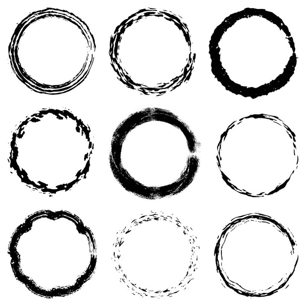Conjunto de texturas de marco circular
 - Vector, imagen
