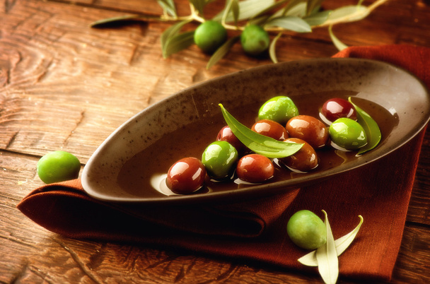 Olives and Olive Oil - Фото, изображение