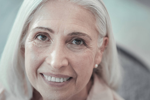 Face of a nice aged woman - Foto, Imagen