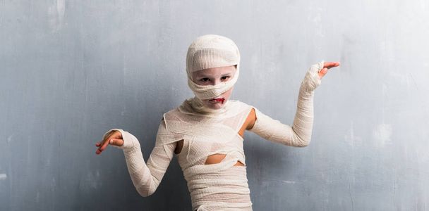 Boy in mummy costume for halloween holidays - Фото, зображення
