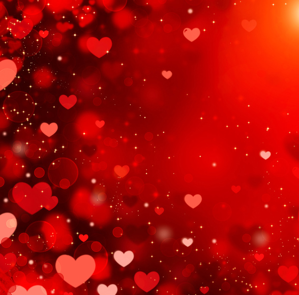 Valentine Hearts abstrato fundo vermelho. Dia de São Valentim
 - Foto, Imagem