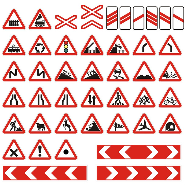 Signs on traffic - Διάνυσμα, εικόνα