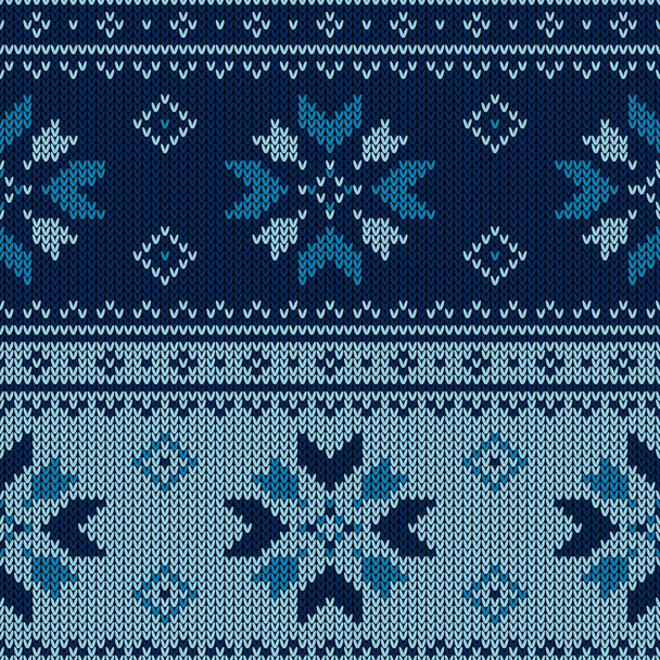 Kerst gebreide patroon. Winter geometrische naadloze patroon. Ontwerp voor trui, sjaal, Trooster of kleding textuur. Vectorillustratie. - Vector, afbeelding