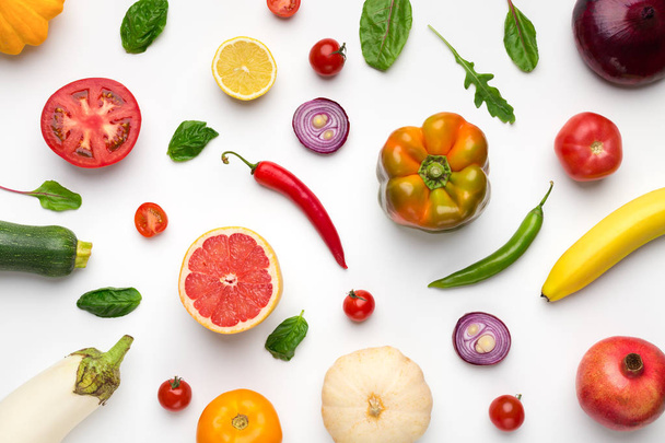 Шпалери абстрактна композиція з фруктів та овочів
 - Фото, зображення