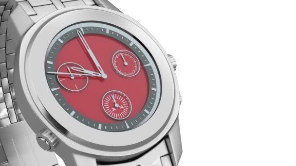 luksusowy chronograf zegarek na rękę - Materiał filmowy, wideo